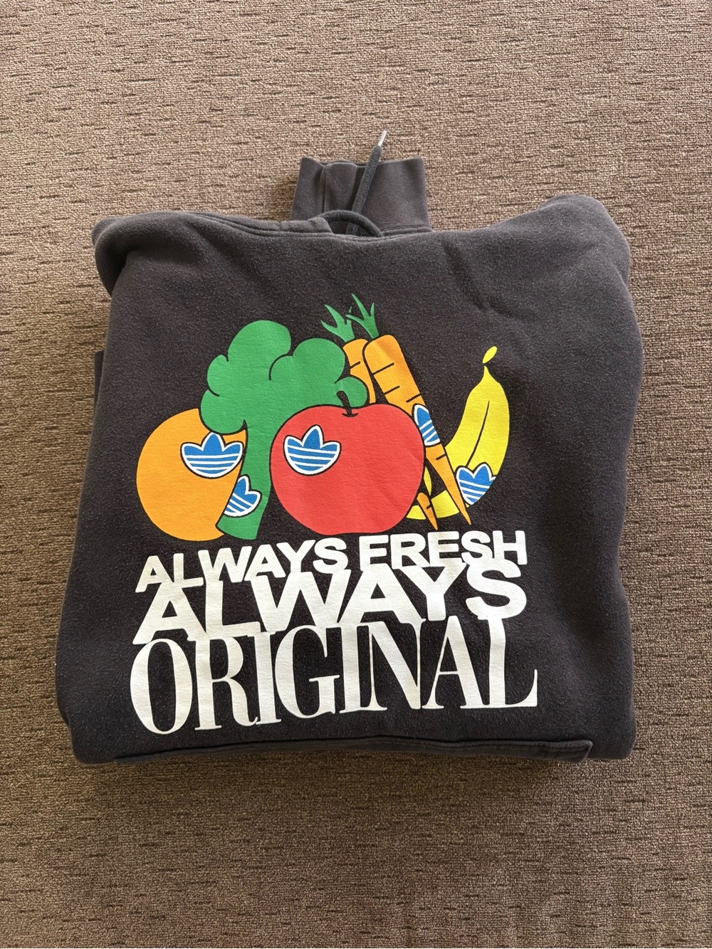 Adidas Originals Always Fresh Always Original Black Fruit Hoodie Mens large - Picture 4 of 4